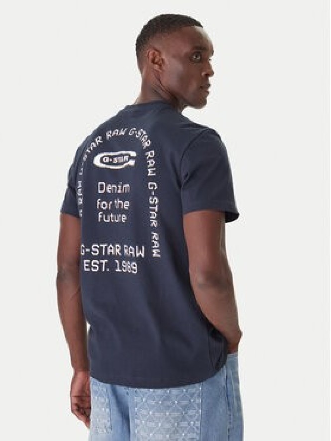 G-Star Raw T-Shirt Back Gr Arch D26047-C336 Czarny Regular Fit