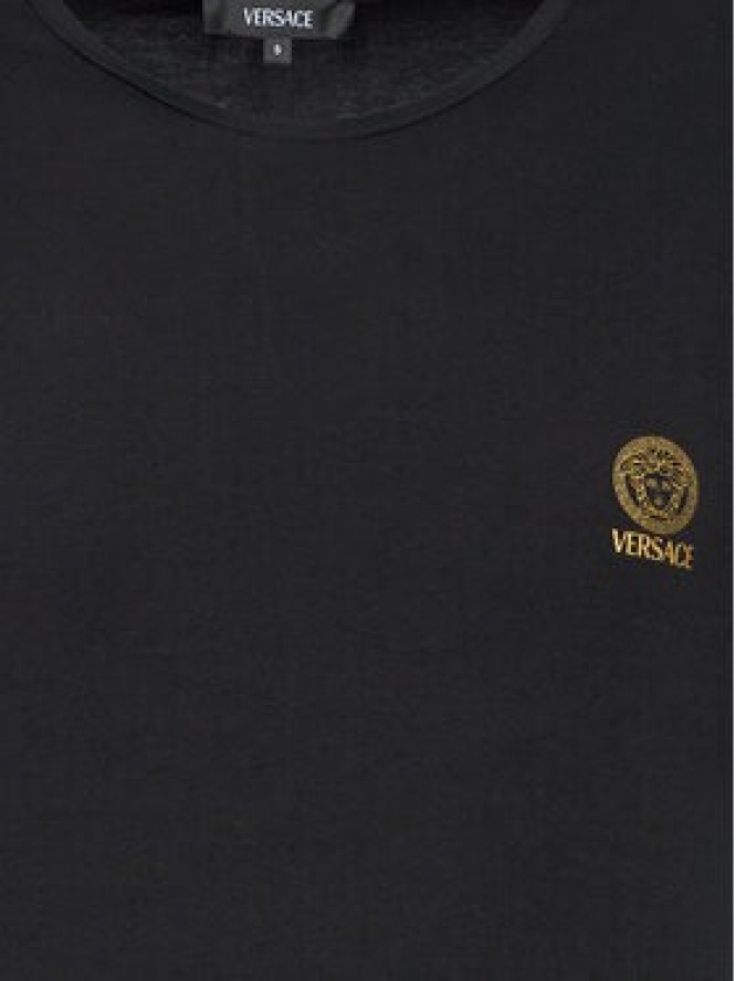 Versace Komplet 2 t-shirtów AU10193 Czarny Slim Fit