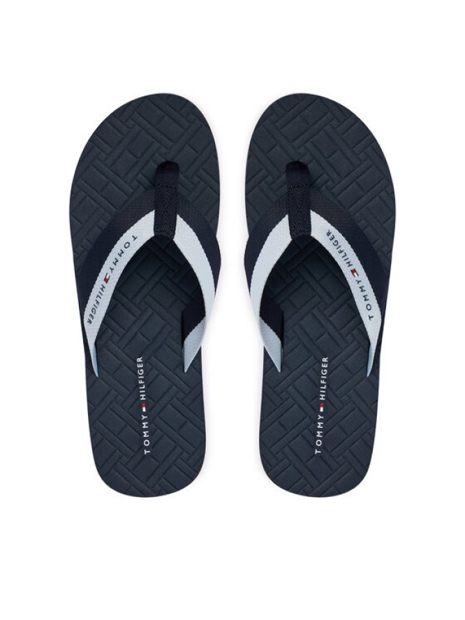 Tommy Hilfiger Japonki Webbing Strap Flag Embossed FM0FM05807 Granatowy