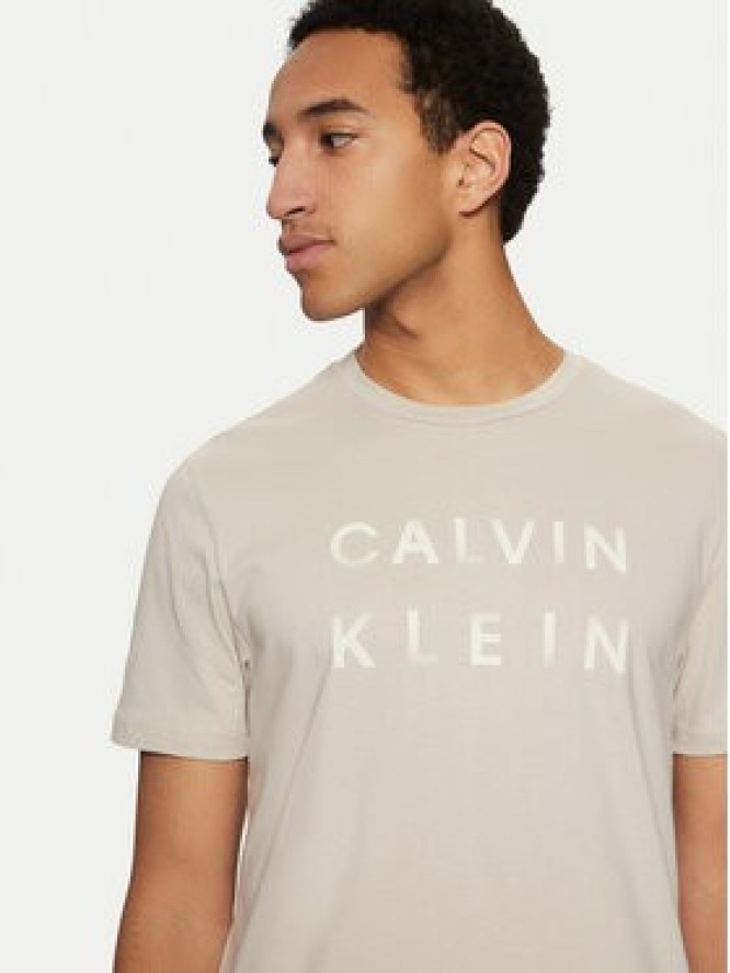 Calvin Klein T-Shirt K10K114156 Beżowy Regular Fit