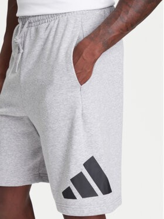 adidas Szorty sportowe Essentials Big Logo JE8957 Szary Regular Fit