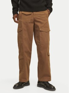 Jack & Jones Spodnie materiałowe Bill 12258307 Brązowy Relaxed Fit