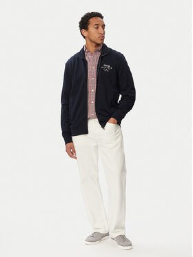 Tommy Hilfiger Bluza Script Stack MW0MW43219 Granatowy Regular Fit