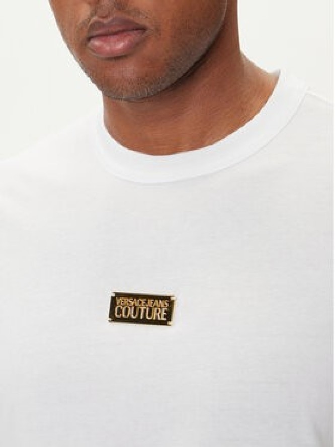Versace Jeans Couture T-Shirt 79GAHT08 CJ00T Biały Regular Fit