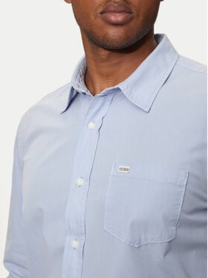 Guess Jeans Koszula M4YH35 WGCF1 Błękitny Slim Fit