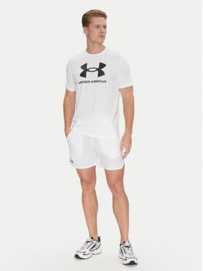 Under Armour Szorty sportowe Vanish Woven 6in 1373718 Biały Regular Fit