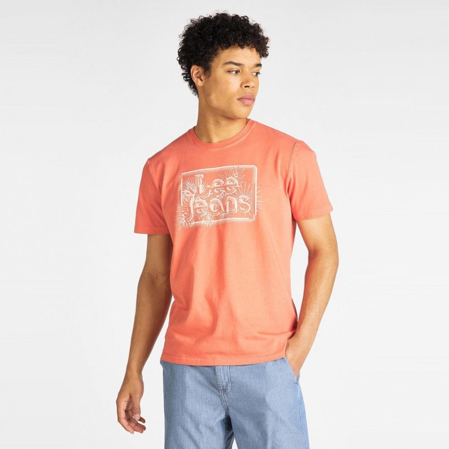 T-SHIRT MĘSKI LEE FLORAL GRAPHIC TEE PAPRIKA L60KETNI 112113397