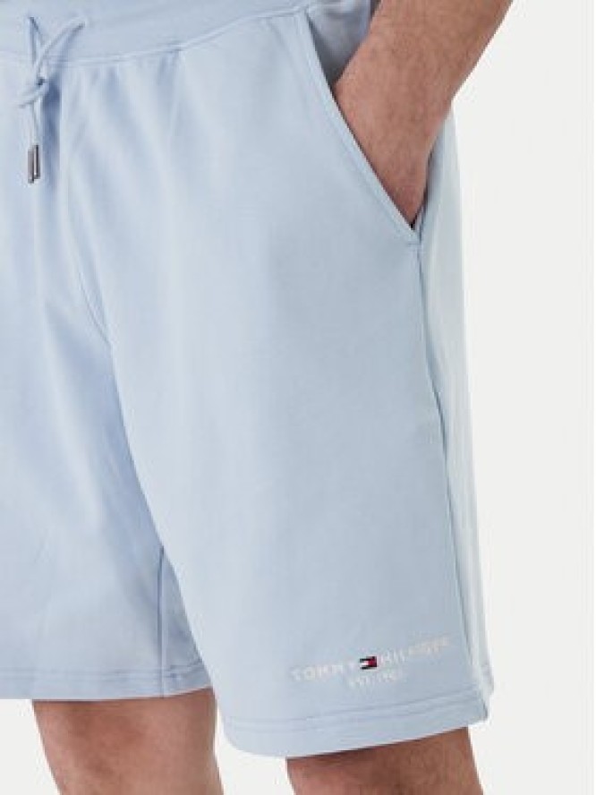 Tommy Hilfiger Szorty sportowe Logo MW0MW43068 Błękitny Regular Fit