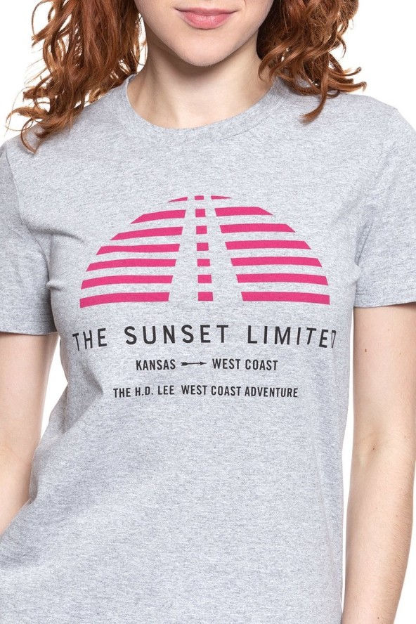 LEE T SHIRT SUNSET TEE GREY MELE L42XEPMP 112109512