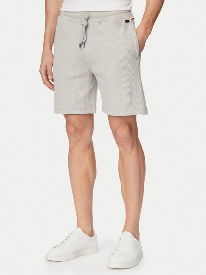 BOSS Szorty sportowe Structure 50540581 Szary Regular Fit