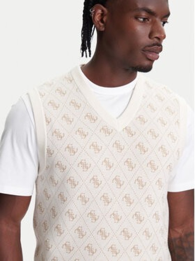 Guess Sweter M5YR09 Z3OE2 Beżowy Regular Fit