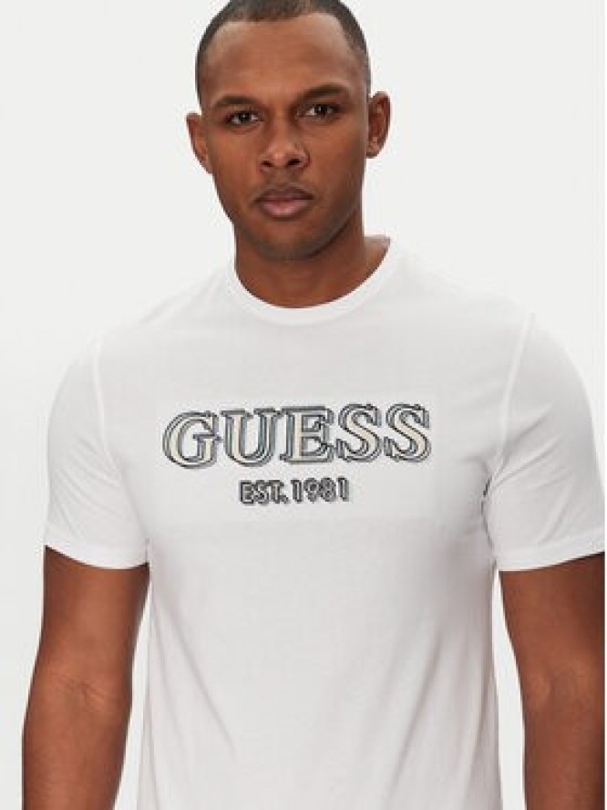Guess T-Shirt M5GI07 I3Z14 Biały Slim Fit