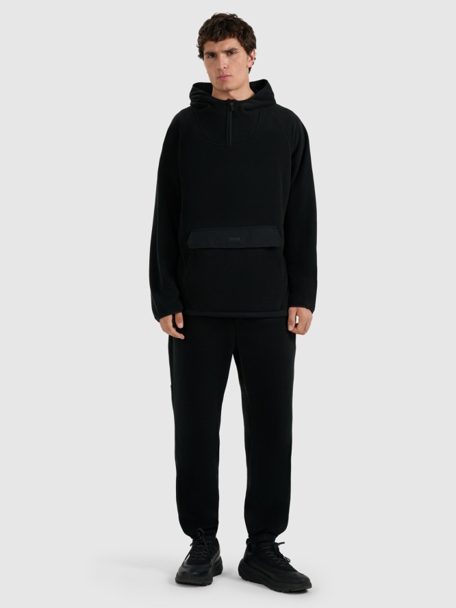 4F Polar z kapturem regular męski - czarny L