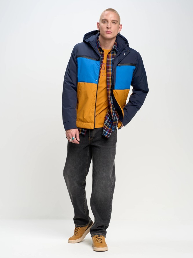 Kurtka męska z funkcją water resistant granatowa Hardes 403