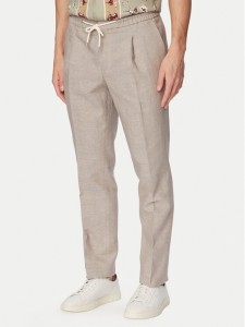 HUGO Spodnie materiałowe Getlin 50559695 Brązowy jasny Slim Fit