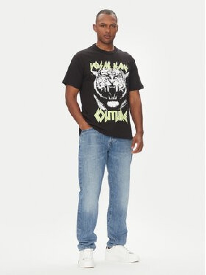 Versace Jeans Couture T-Shirt 78GAHT06 Czarny Regular Fit