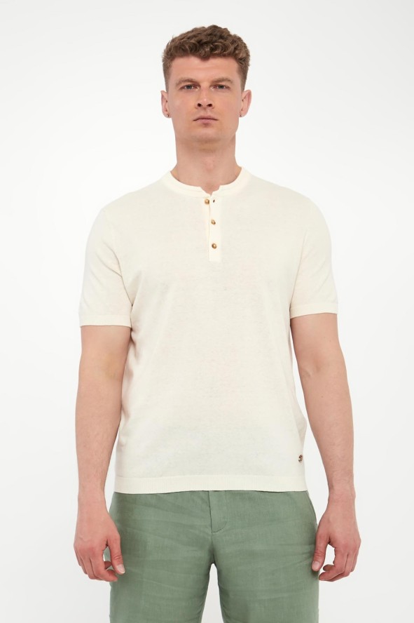T-shirt męski z lnem LIU JO