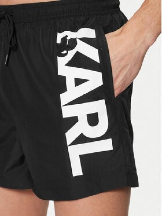 KARL LAGERFELD Szorty kąpielowe A1M46013 Czarny Regular Fit
