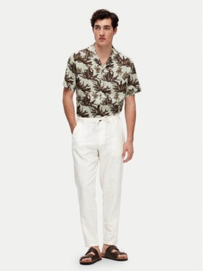 Selected Homme Chinosy 16087636 Biały Slim Tapered Fit
