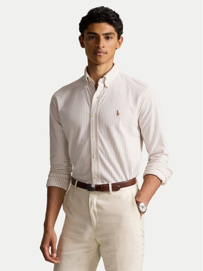 Polo Ralph Lauren Koszula 710934575003 Beżowy Slim Fit