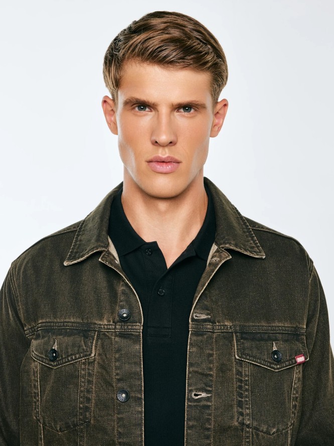 Kurtka męska jeansowa brązowa Charlie 888