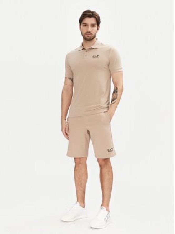 EA7 Emporio Armani Szorty sportowe 8NPS65 PJVRZ U6155 Beżowy Regular Fit