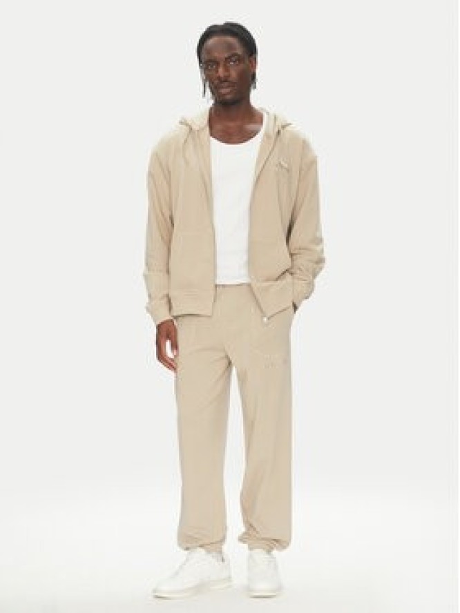 Guess Spodnie dresowe U5RB00 KCO31 Beżowy Regular Fit