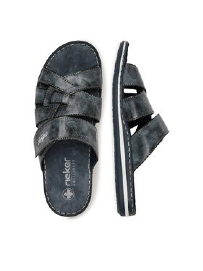 Rieker Klapki 21073-14 Granatowy