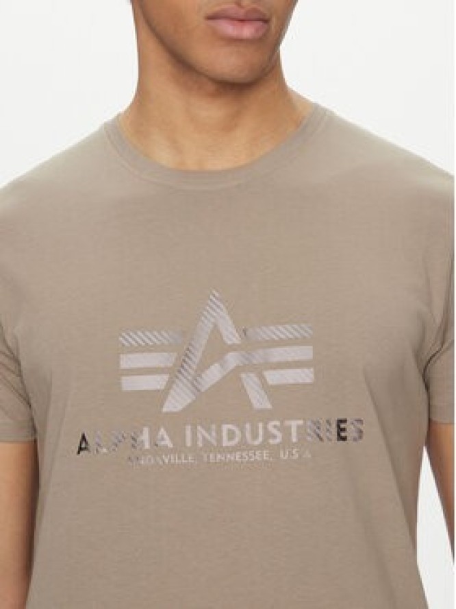 Alpha Industries T-Shirt Basic 100501 Beżowy Regular Fit