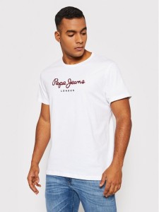 Pepe Jeans T-Shirt Eggo PM508208 Biały Regular Fit