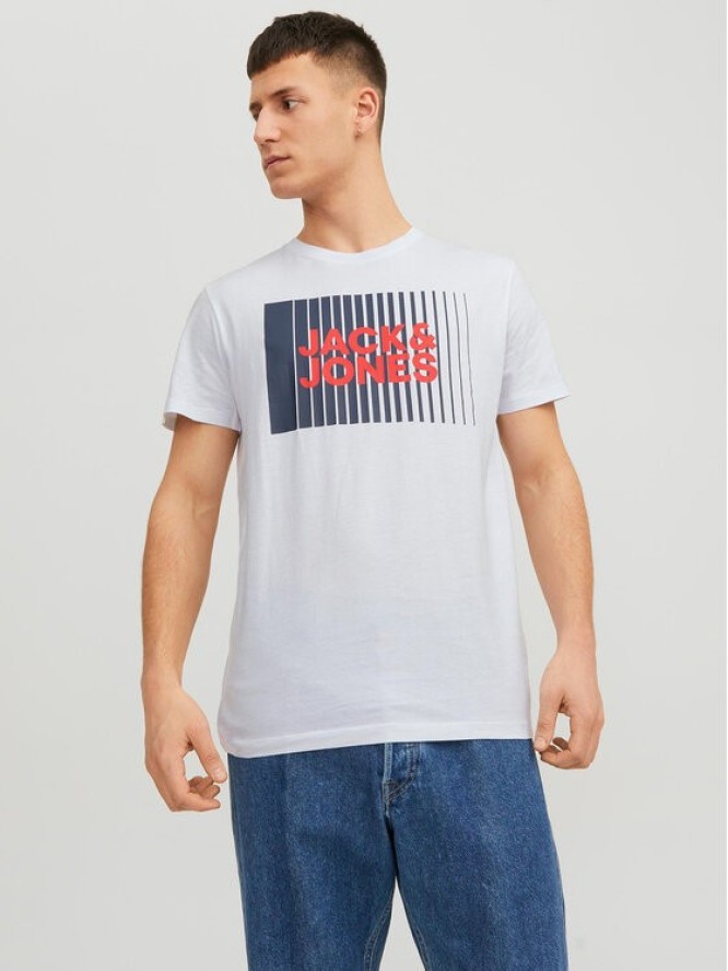 Jack & Jones T-Shirt Corp 12233999 Biały Standard Fit