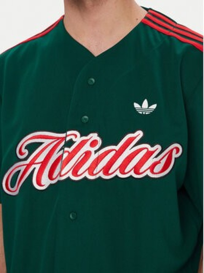 adidas T-Shirt Summer League Varsity Baseball KE2245 Zielony Oversize