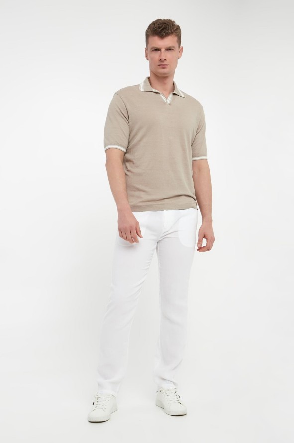 Polo męskie lniane PAUL&SHARK