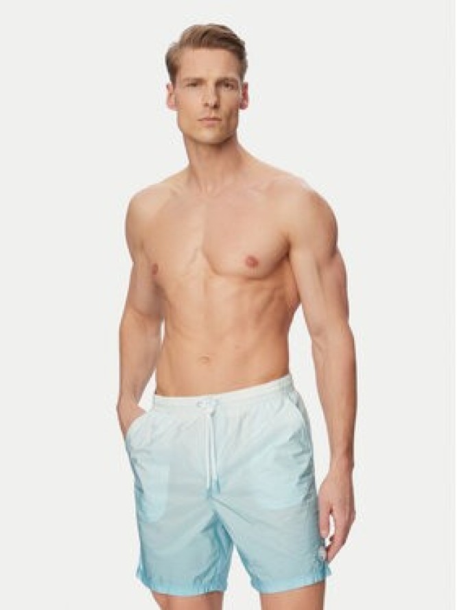 Guess Szorty kąpielowe F6GT19 WN172 Turkusowy Regular Fit