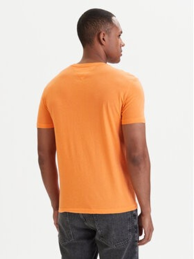 Tommy Jeans T-Shirt DM0DM20363 Pomarańczowy Slim Fit