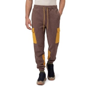 Męskie polarowe spodnie trekkingowe cargo Siroko Arches Brown