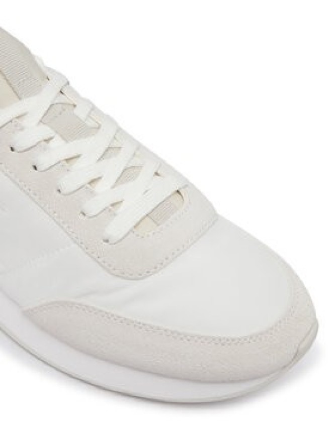 Calvin Klein Sneakersy Retro Runner Sock Laceup Mix YM0YM01414 Biały