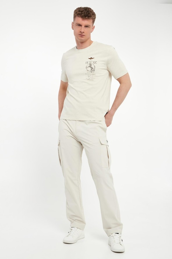 T-shirt męski z logo AERONAUTICA MILITARE