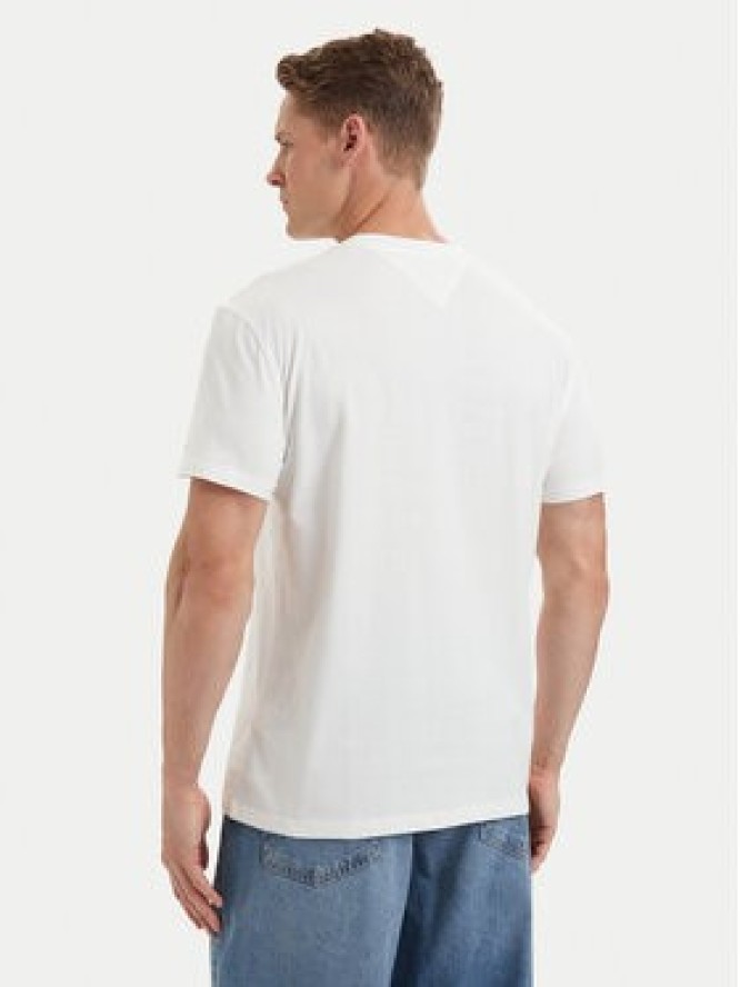 Tommy Jeans T-Shirt DM0DM23175 Biały Regular Fit