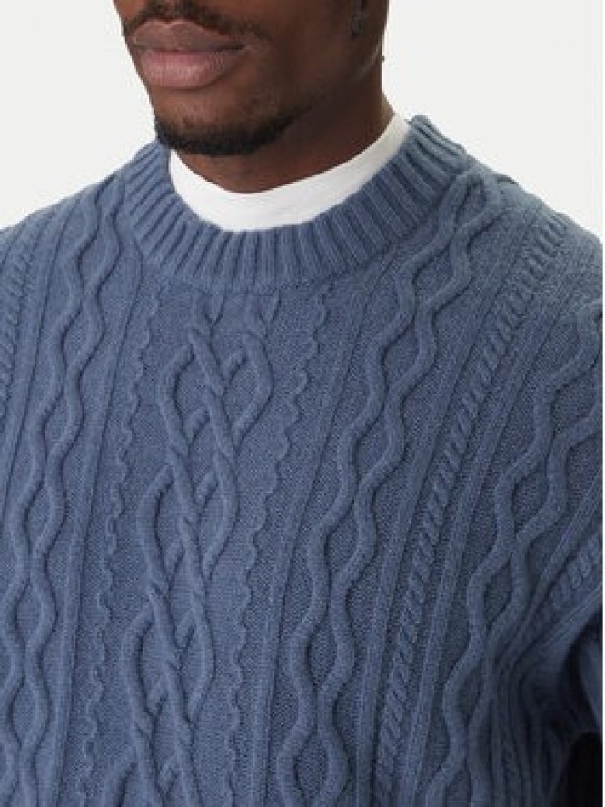 BOSS Sweter Kableto 50548689 Granatowy Regular Fit