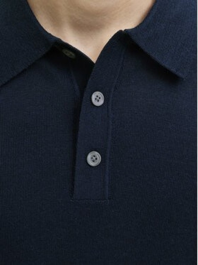Jack & Jones Sweter Merino 12281757 Granatowy Regular Fit