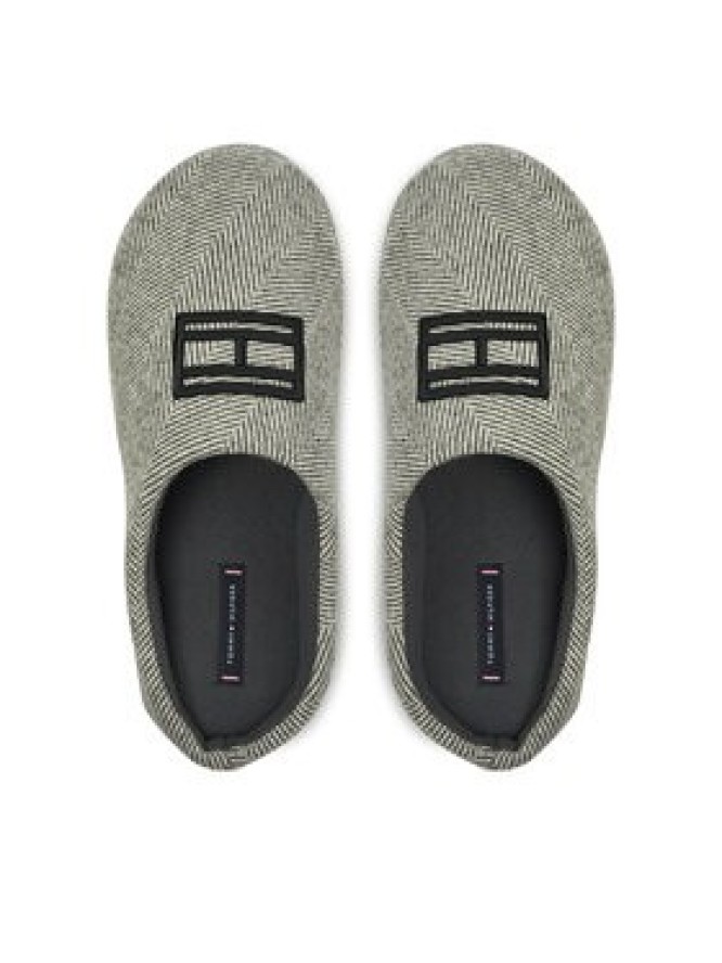 Tommy Hilfiger Kapcie Flag Herringbone House Shoe FM0FM05304 Szary