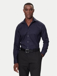 Calvin Klein Koszula LV019EU006 Granatowy Slim Fit