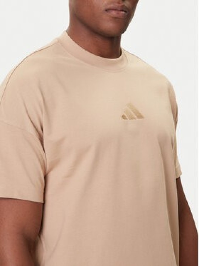 adidas T-Shirt ALL SZN JX5083 Beżowy Loose Fit