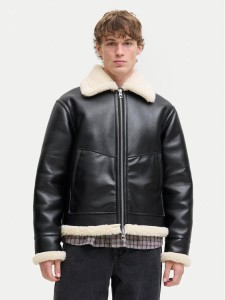 Jack & Jones Kurtka z imitacji skóry Liverpool 12282948 Czarny Regular Fit