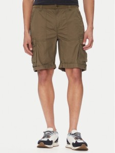 Aeronautica Militare Szorty materiałowe 251BE250CT3501 Khaki Regular Fit