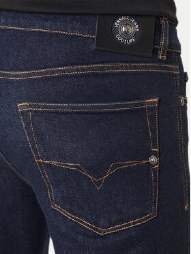 Versace Jeans Couture Jeansy 80GAB5K0 DW042 Granatowy Skinny Fit