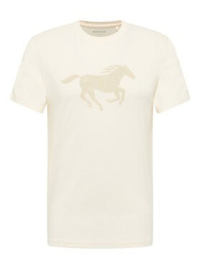 Mustang T-Shirt Austin 1016483 Beżowy Regular Fit