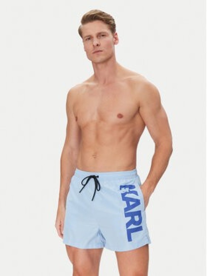 KARL LAGERFELD Szorty kąpielowe A1M46013 Niebieski Regular Fit