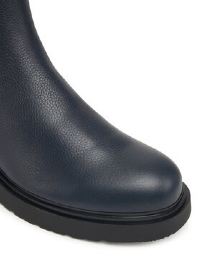 Calvin Klein Sztyblety Combat Ess Chelsea Boot Lth YM0YM01374 Granatowy